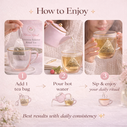 Bloom Ritual™ Feminine Balance Ritual Tea – 30 Cups Per Bag