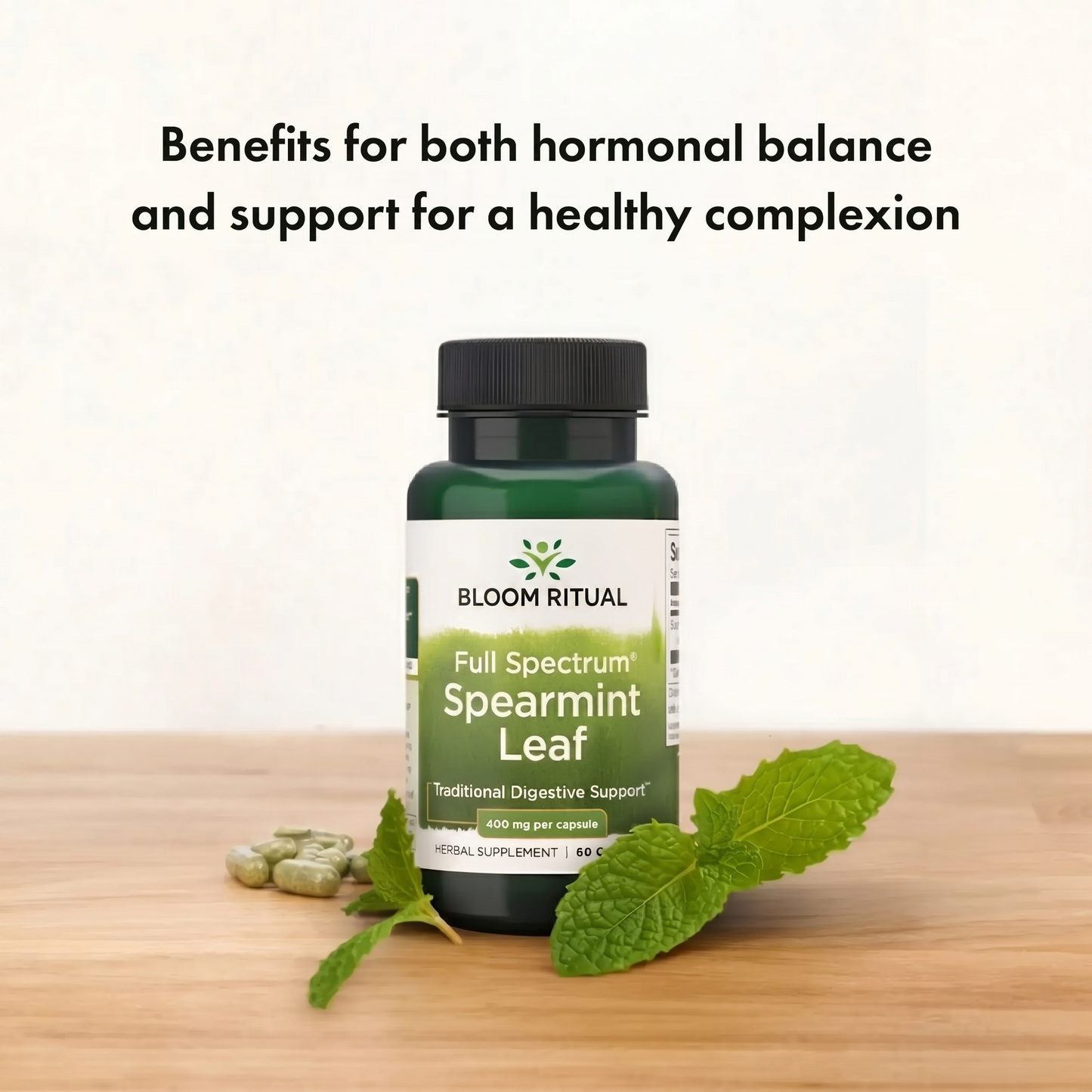 Spearmint Leaf Dietary Supplement Capsules