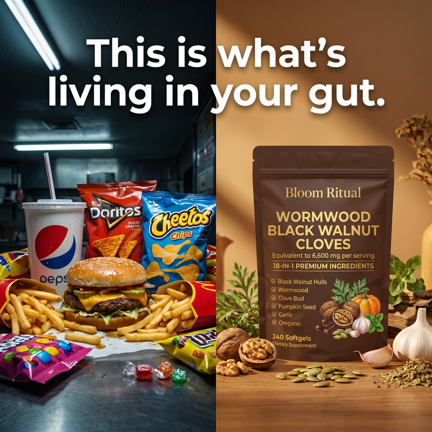 Wormwood Black Walnut Cloves Capsules